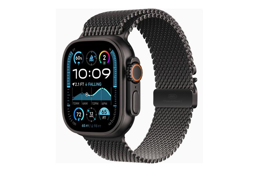 Apple Watch Ultra 2 i Sort Titanium med Milanesisk Løkke