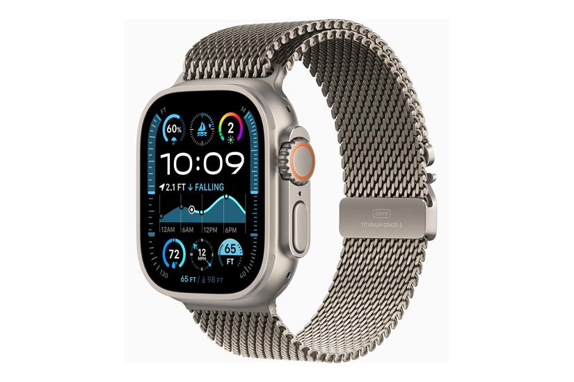 Apple Watch Ultra Naturlig Titanium Smart Med Milanesisk Løkke Naturlig - Apple Smartwatch - 195949582790