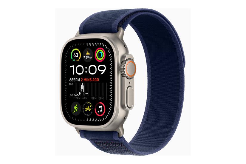 Apple Watch Ultra i Titanium med Trail Loop – Blå