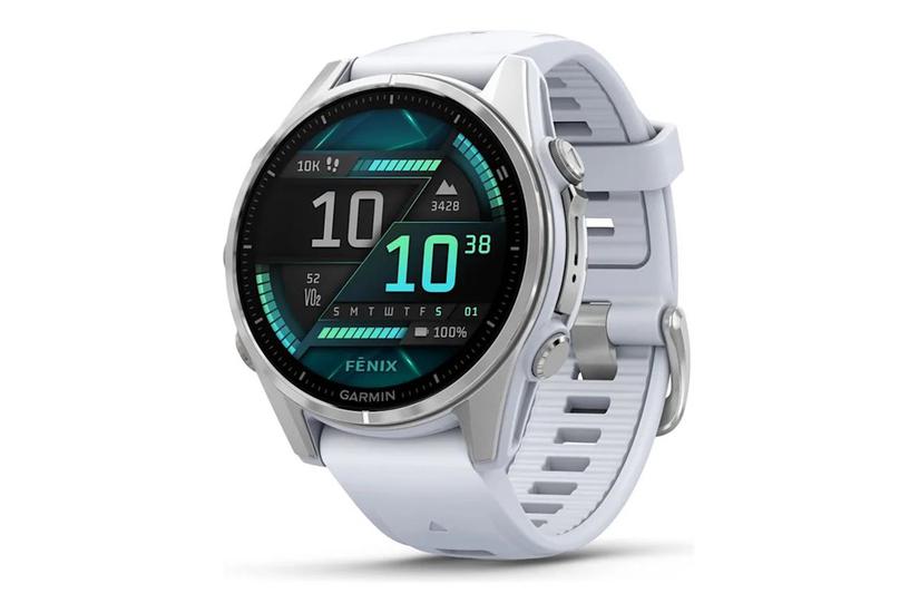 Garmin Fenix 8 Sølv Smartwatch med Hvidt Bånd – Sport & Stil