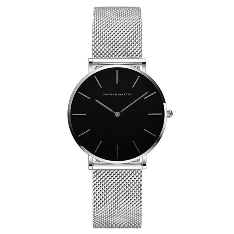 Elegant Minimalistisk Stål Dameur - Ideelt til Hverdag