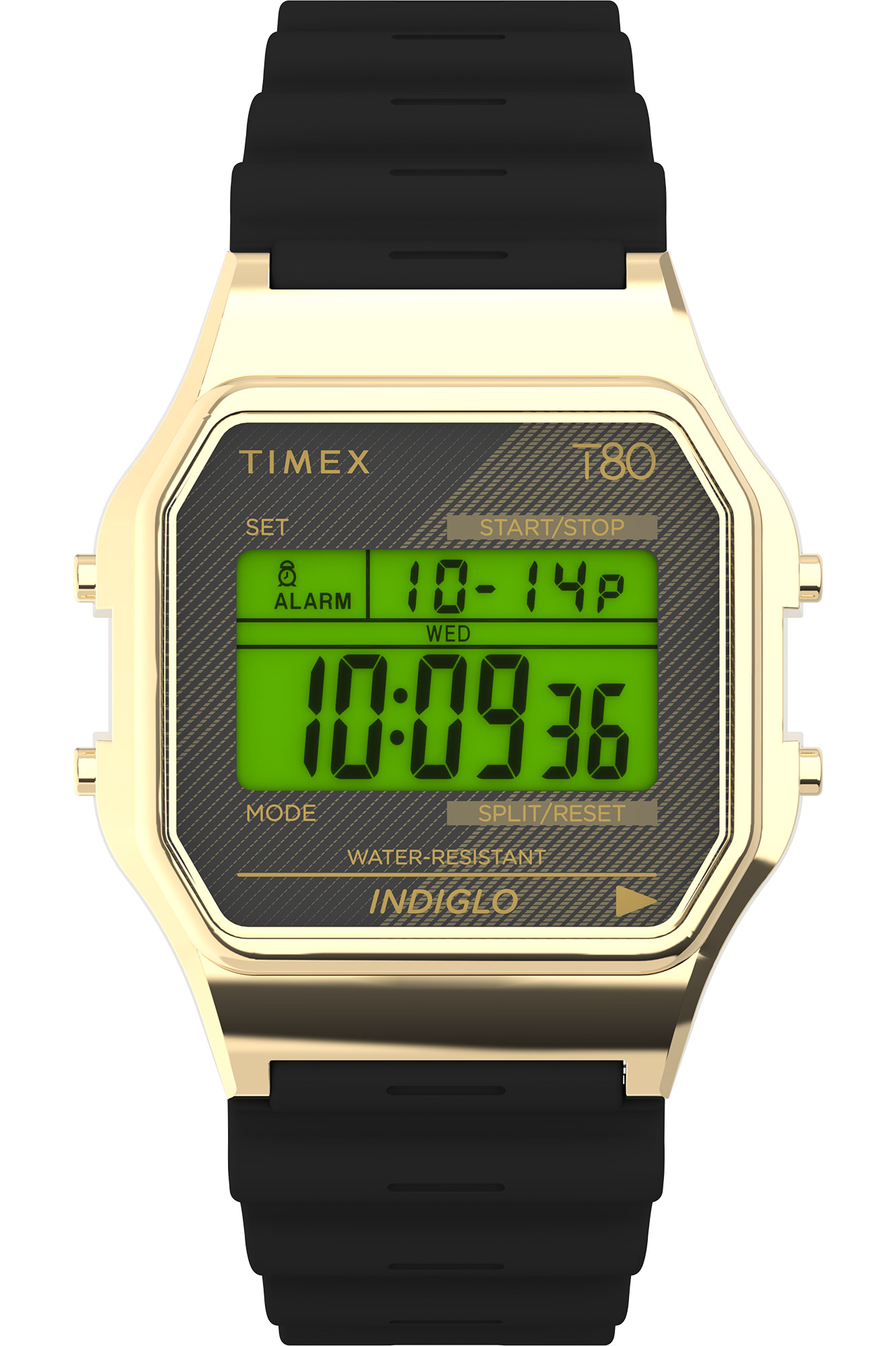 Timex TW2V41000 Kladde - Digitalt Herreur i Guld