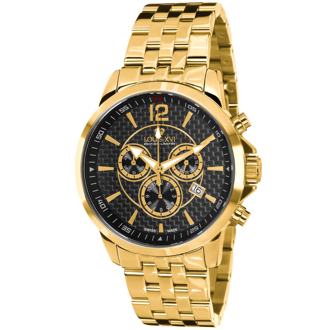 Elegant Guld Chronograph Ur – Athos 800 til Mænd