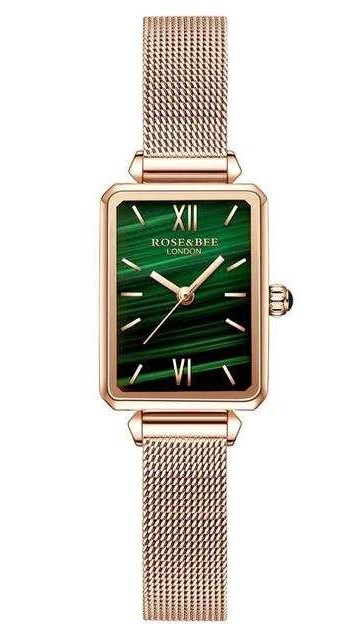 Jadegrøn Retro Dameur i Guldfarvet Stål - Elegant Stil!