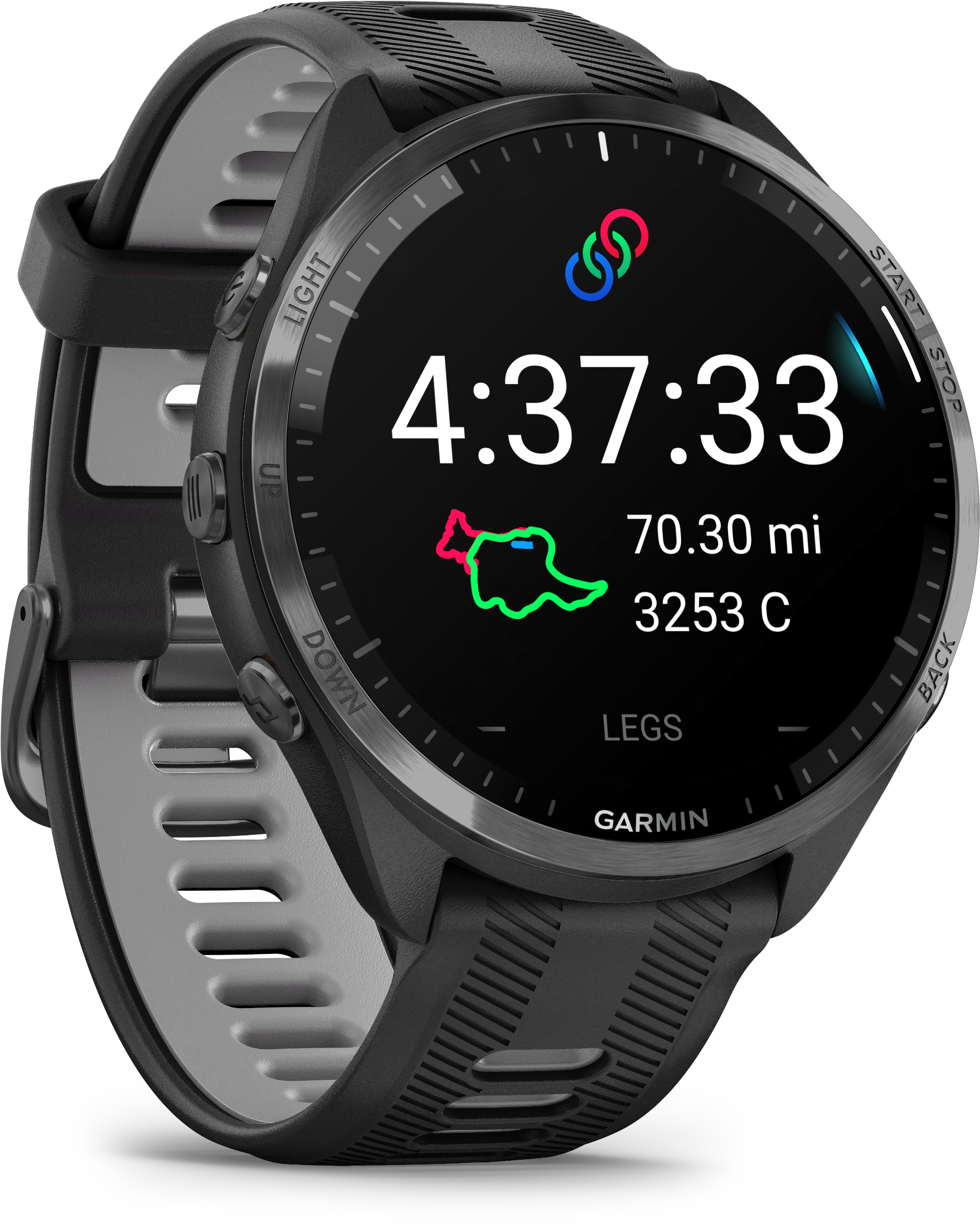 Sort Garmin Forerunner 965 Carbon Grey Black Powder - Garmin Smartwatch - 0753759313869