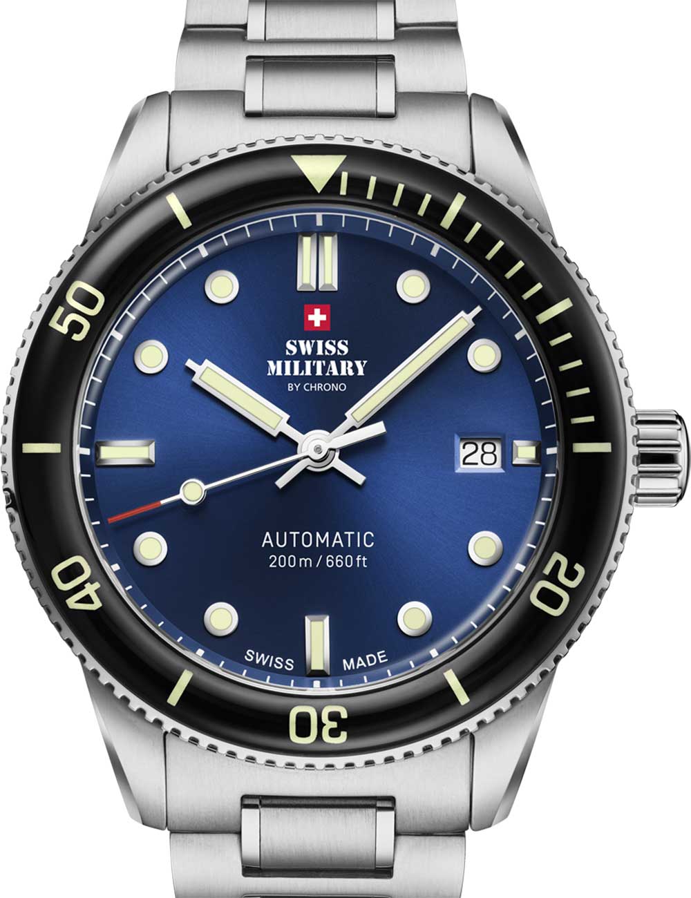 Swiss Military SMA34106 Automatisk Dykkerur – FRI Fragt!