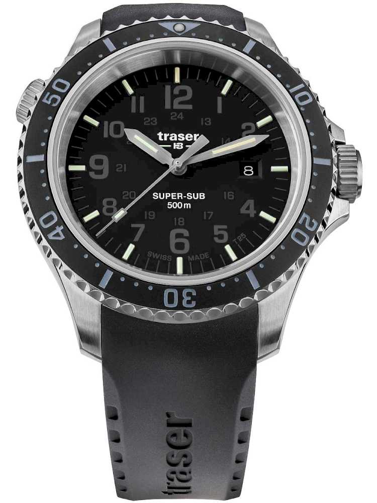 Traser 109377 P67 Supersub Herreur – Elegant dykkerur med fri fragt!